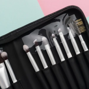 12PCS Travel Brush Set Makeup Brush with Zipper Bag