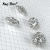 Import 15 mm Wholesale Fancy Silver Round Flower Rhinestone Button from China