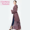 1546# Singapore long lace flower sleeve belted elegant summer open abaya Muslim islamic clothing modest fashion for women