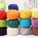 1.5mm colored twine hand-wrapped jute yarn/jute string/jute rope for diy craft