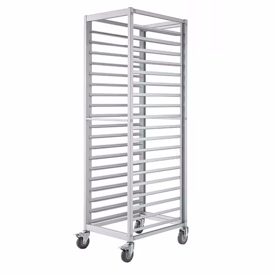 18 Tier 1780X650X470mm Aluminum Hotel Restaurant Tall Mobile Baking Pan Rack Trolley