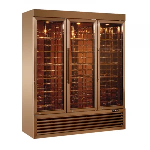 1800mm three glass door restaruant refrigerator in kitchen cabinet wine display fridge
