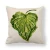Import 18inch*18inch Simple watercolor green tropical leaves design linen cushion cover throw pillow cover decorative pillows from China