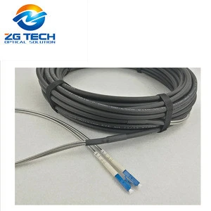 2 cores Armored outdoor fiber Optic Jumper with LC/UPC connectors