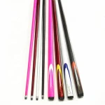 2-PC Carbon Fiber Pool Cue Stick Set Ash Material Carbon Butts Maple Painted Sleeve 9.5mm Cue Tip Carom Cue Center Joint Model