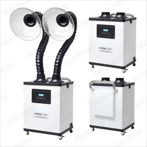 200W Beauty Salon Fume Extractor with 75mm a 1.4m X2 Ducts Air Purifier