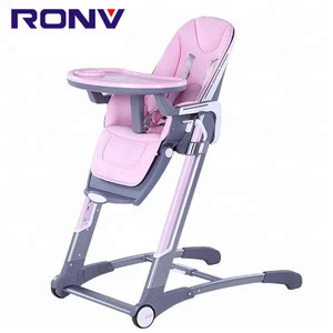 2018 new Eco-friendly plastic folding adjustable dining sitting baby feeding chair for kids