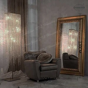 2018 new famous modern crystal chain chandelier floor lamps from China ETL50012