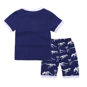 2019 two-piece suit newest summer dinosaur T-shirt and shorts baby boy outfits clothing