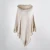 2020 Autumn and winter leisure new style tassel shawl cloak loose sweater fashion fur collar beaded ladies pure color sweater