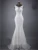 Import 2020 Autumn New White Lace Fishtail Bride Wedding Dress Was Thin Shoulders Tail Large Size Wedding Dress from China
