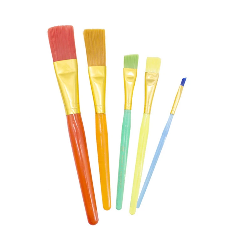 2020 hot sale 5pcs wholesale artists kids acrylic watercolor art paining brush set supplies