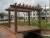Import 2020 hot sale WPC Park Garden Yard Wood Plastic Composite Pergola from China