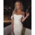 Import 2020 New Arrival High Quality Women off shoulder summer white party solid color women evening dresses from China