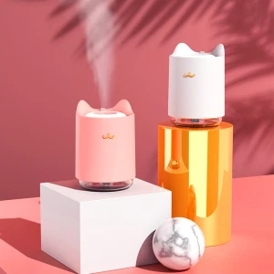 2020 new hot sale cute cat mini air ultrasonic cool usb mist humidifier air purifier