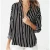 Import 2020 OEM factory Custom blouses long sleeves Women striped shirts from China