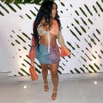 2020 Winter 2 Piece Set Women Casual Dresses Lady Elegant Flared Sleeve Cropped Tops Bandage Two Piece Set Women Clothing