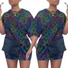 2021 Latest Design Summer Short Sleeve Iridescent Smile Loose Dresses For Women Fashionable Women Skirt
