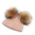 Import 2021 Winter  Infant Toddler Baby Boys Girls Fur Pom Pom Ball Knit Warm Beanie Cap Warm Crochet  Hat and Scarf  Set from China
