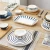 Import 2022 Rustic Ceramic Dinnerware Set Luxury Dish Set Modern Design Hotel Restaurant Round Dishes & Plates from China