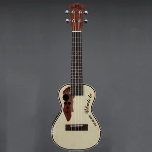 23 inch spruce Sapele electric box Sound Hole 4 String Hawaiian Guitar Rosewood Ukulele Electric Guitar