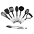 Import 24 Piece nylon cooking and silicone utensils with rubberized handles for nonstick cookware from China