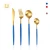 Import 24pcs Cutlery set Stainless Steel Steak Knife and Fork Set Wedding Gold Flatware from China