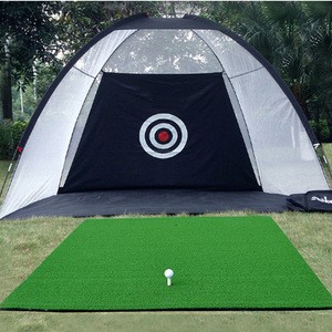 2m Golf Net Training Aids Practice Nets for Backyard Driving Range Chipping Indoor Outdoor (Black) Green