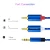 Import 2RCA to 3.5 Audio Cable RCA 3.5mm Jack RCA Cable for Amplifier Headphone Speaker Y Splitter Cable Cord from China