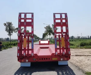 3 axle quality assured heavy duty low bed truck semi-trailer for sale