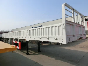 3 axles side wall / dropside cargo semi trailer