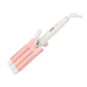 3 Barrel Hot Sale LCD Hair Curler With Wave Spiral Professional Automatic Ceramic Coating Curling Hair Curler