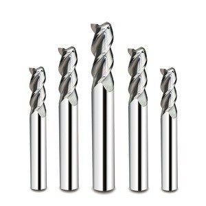 3 Flutes Solid Carbide CNC Cutting Tools End Mills for Copper Alloy