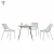 Import 3 piece modern Metal Bistro Set Garden Furniture backyard table and chair Sets from China