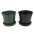 Import 3 Size Home Decoration Black And Green Color Cheap Tall Plastic Flower Pots from China
