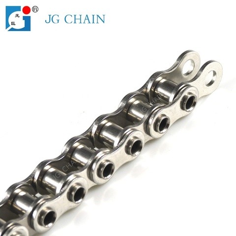 304 grade standard stainless steel roller chain hollow pin chain 08