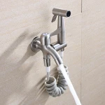 304 stainless steel bidet toilet spray gun set mop pool washing machine faucet dual-use flusher