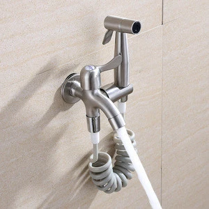 304 stainless steel bidet toilet spray gun set mop pool washing machine faucet dual-use flusher