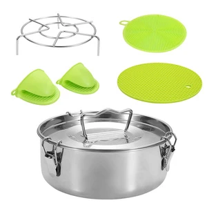 304 stainless steel food  portable accessories set steamer Insert Pans for instant pot
