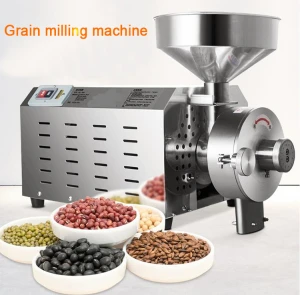304 Stainless steel mini flour mill price in pakistan machine cacao bean corn grinder dry grain flour milling