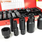 35 pcs metal display box long socket wrenches set