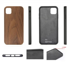 3Dknight  private TPU mould natural wood grain cellphone case  honeycomb inside shock-poof TPU+wood case custom bulk order