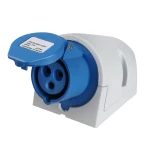 3pin waterproof and dustproof 16A IP44 2P+E Industrial wall socket
