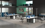 4 persons  Wholesale price high end elegant price staff workstation with cabinet