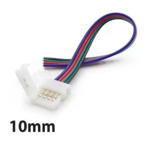 4 Pin 10mm Rgb 5050 3528 Led Strip Light PCB Solderless Connector Cable