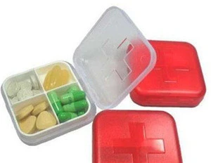 4 Slot Health Medicine Pill Case Cover Portable Organizer Box Container Storage