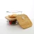 Import 400ML Small Transparent Glass Bamboo Cover Lunch Box Food Container from China