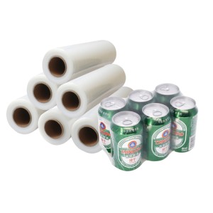 40mic/50mic/60mic/70mic/80mic/90mic PE shrink film roll for  cans packing
