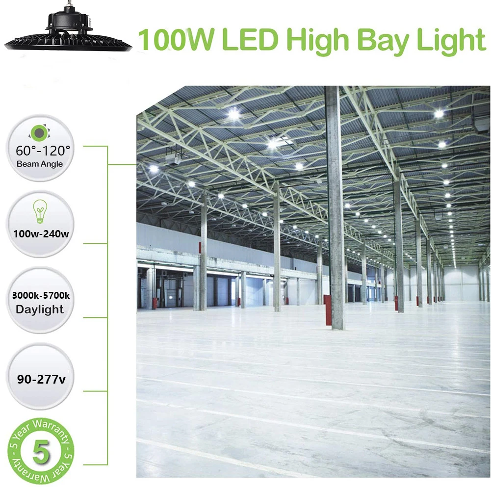 480V LED UFO High Bay Lights In US Warehouse With 5 Years Warranty Same Day Shipping