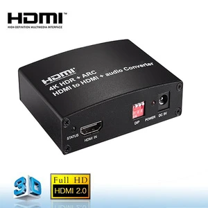 4K HDMI to HDMI and Optical TOSLINK SPDIF + Analog RCA Stereo Audio Extractor Converter